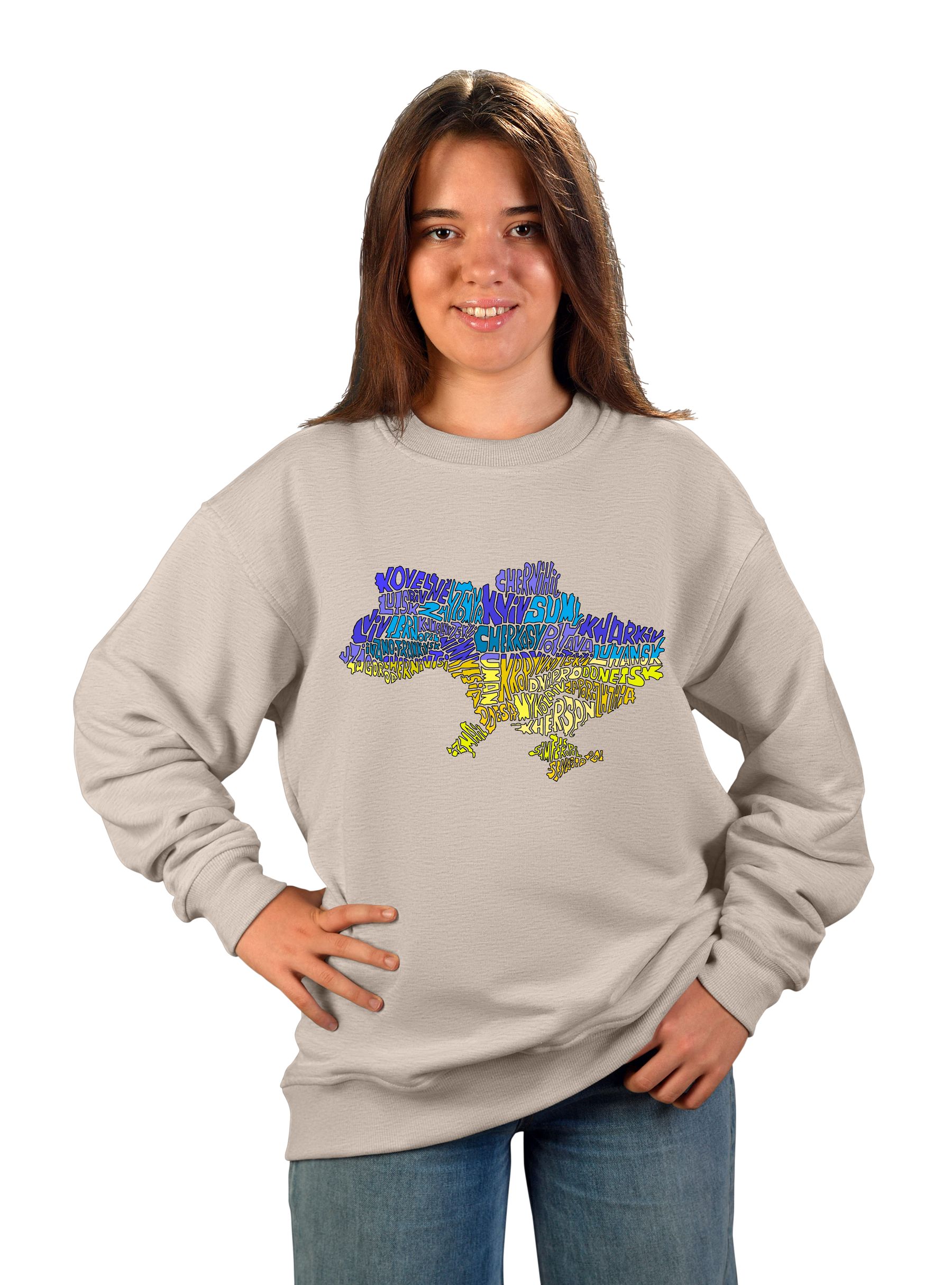 Світшот підлітковий для дівчини "Ukraine"