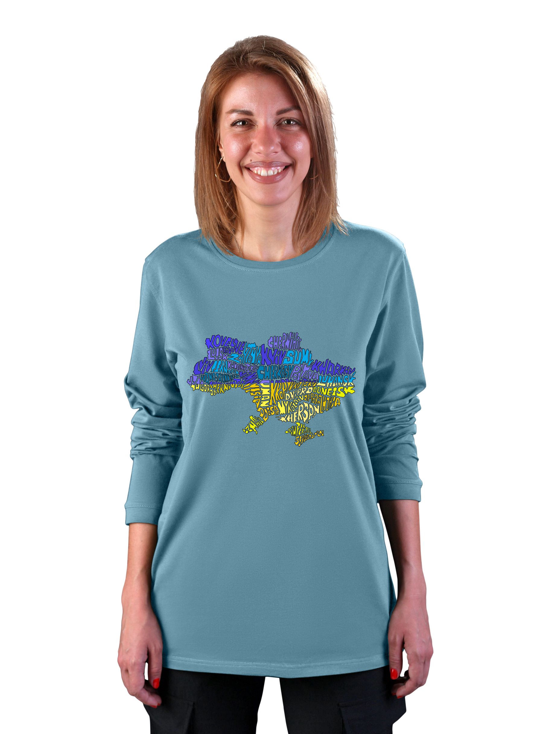 Футболка жіноча "Ukraine", довгий рукав