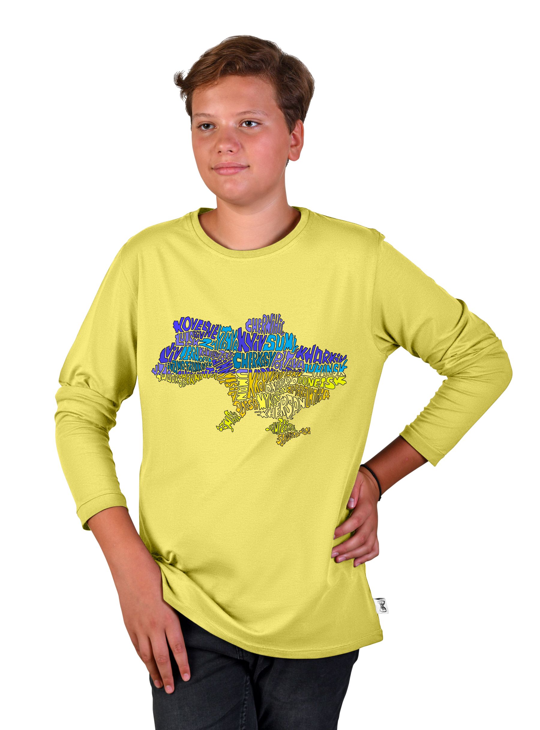Футболка підліткова для юнака "Ukraine", довгий рукав