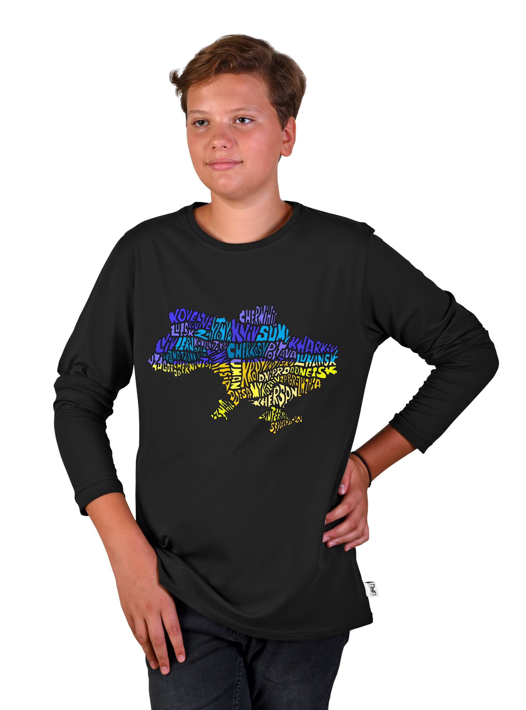 Футболка підліткова для юнака "Ukraine", довгий рукав
