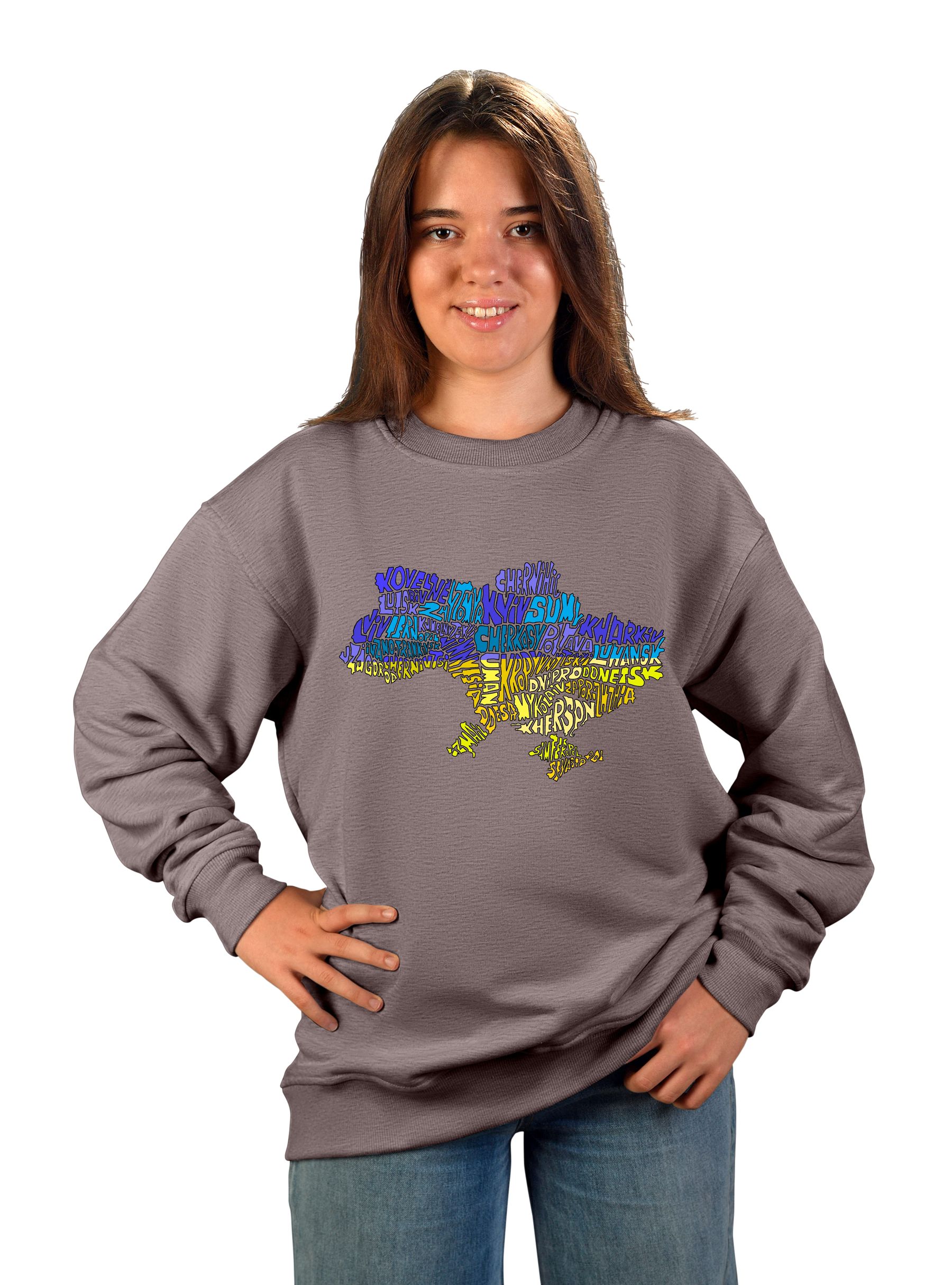 Світшот підлітковий для дівчини "Ukraine"