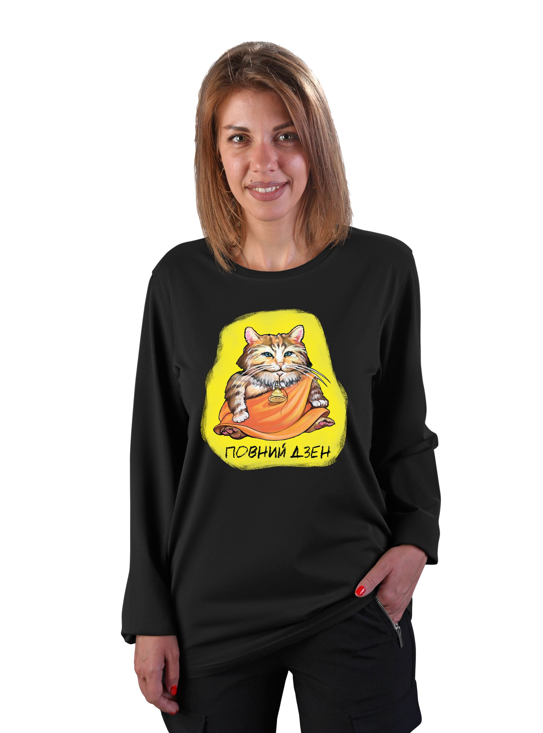 Футболка жіноча "Повний дзен", довгий рукав