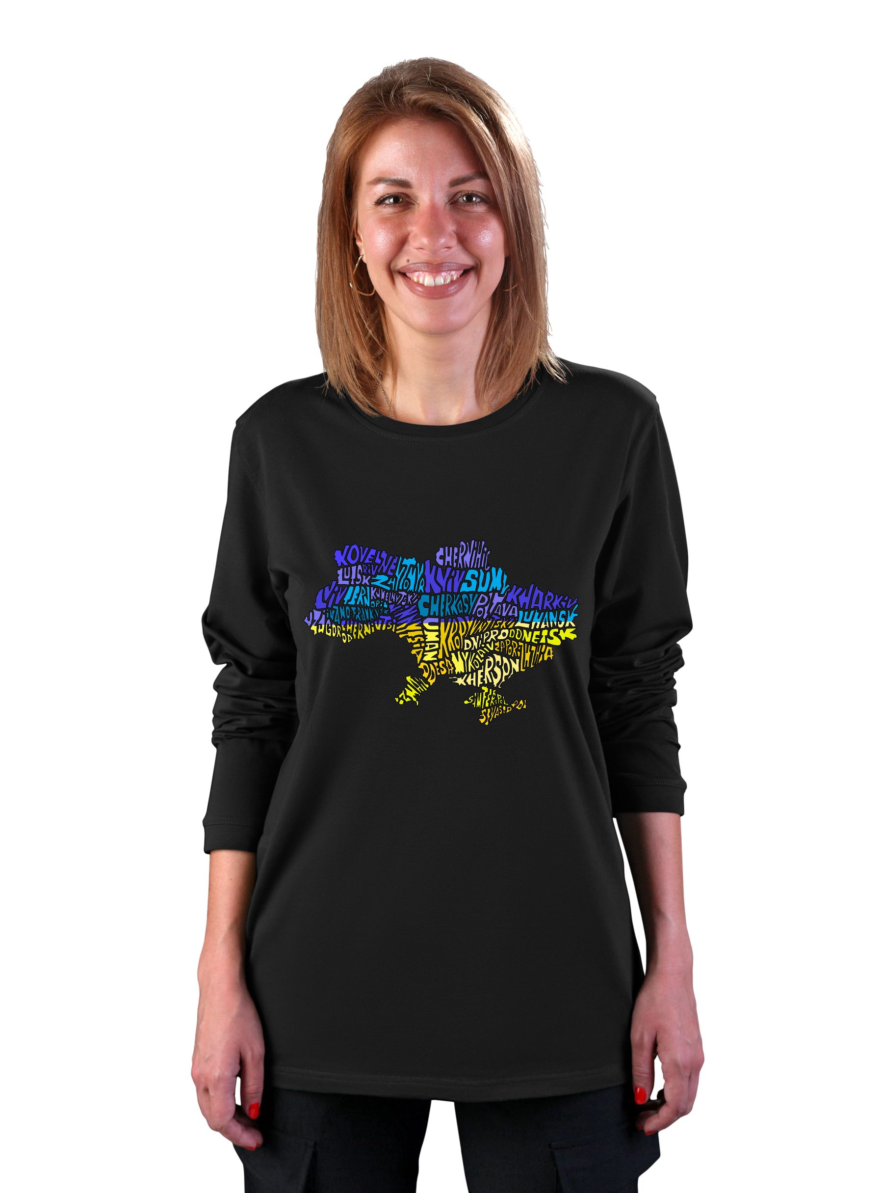 Футболка жіноча "Ukraine", довгий рукав