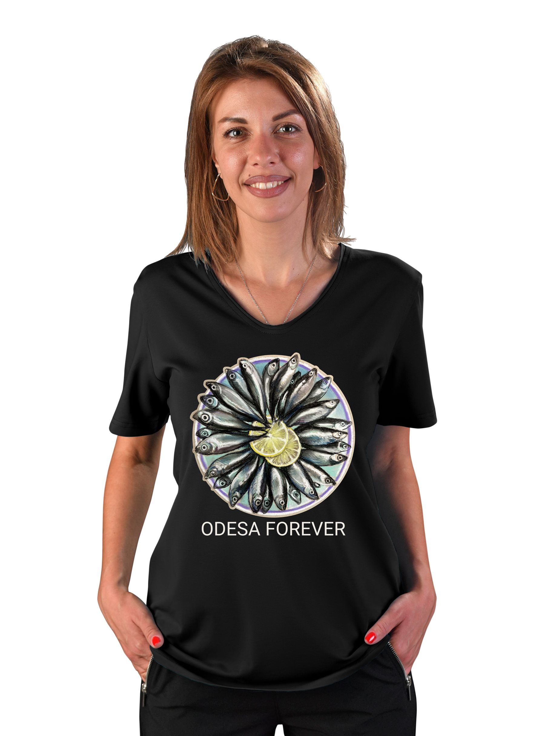 Футболка жіноча "Odessa forever", v-подібний виріз