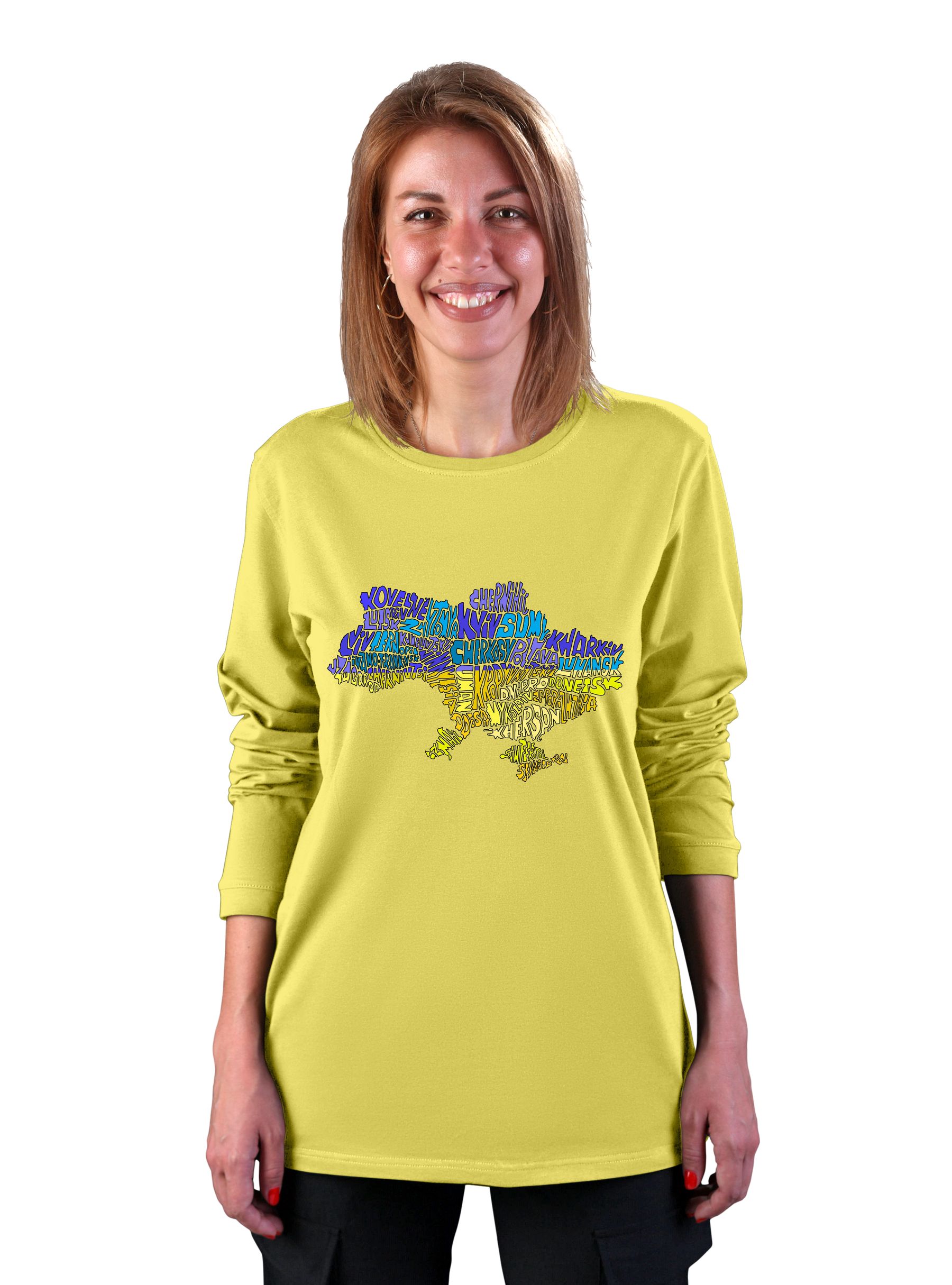 Футболка жіноча "Ukraine", довгий рукав