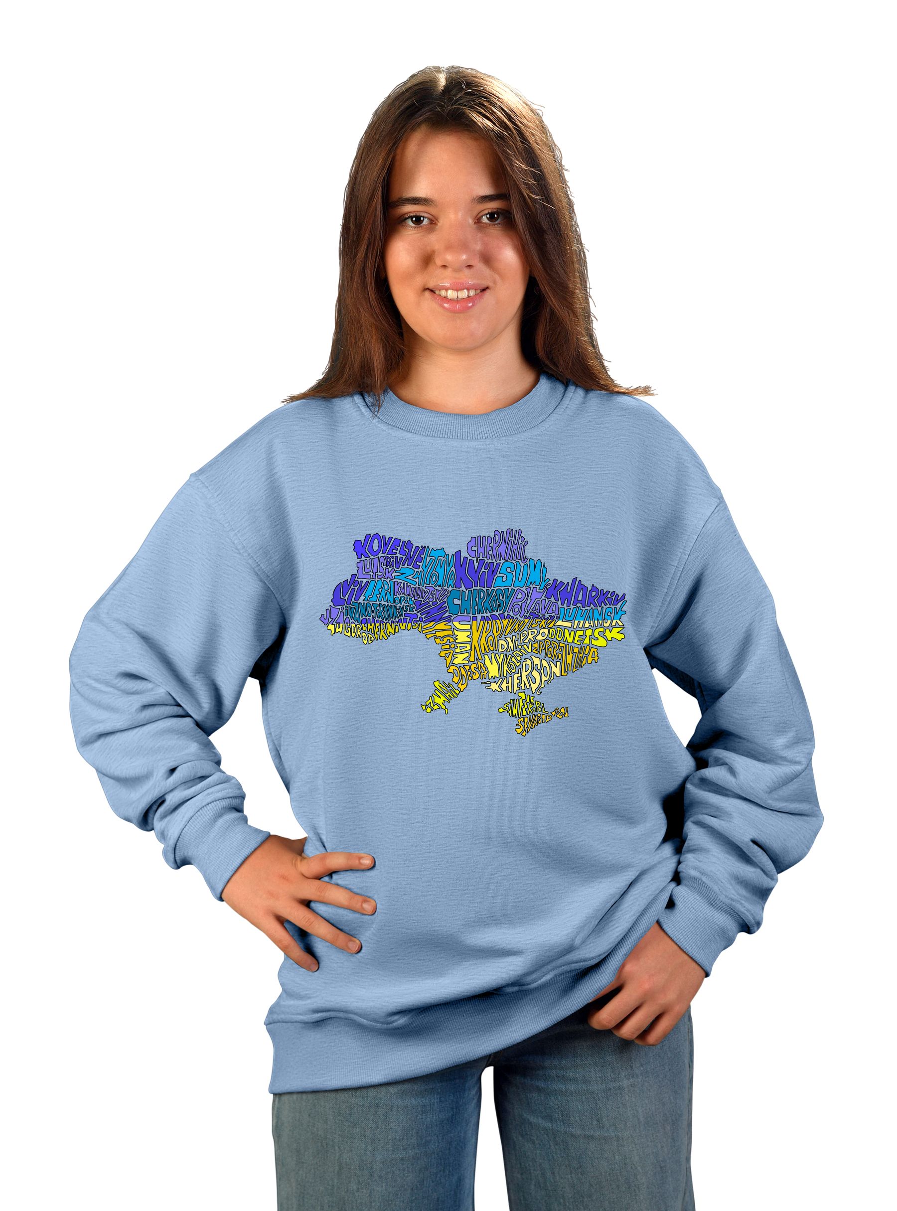 Світшот підлітковий для дівчини "Ukraine"