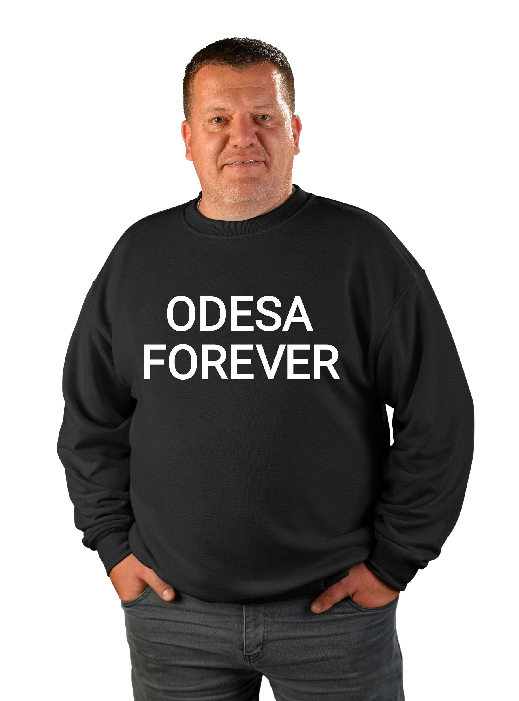 Світшот чоловічий "Odesa forever", напис