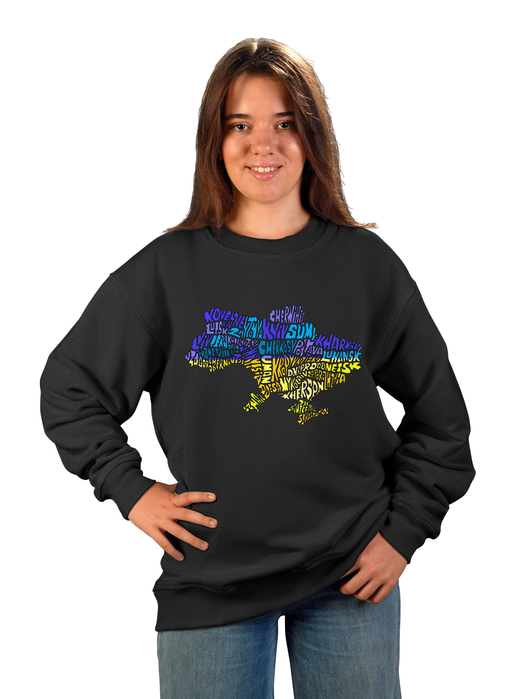 Світшот підлітковий для дівчини "Ukraine"