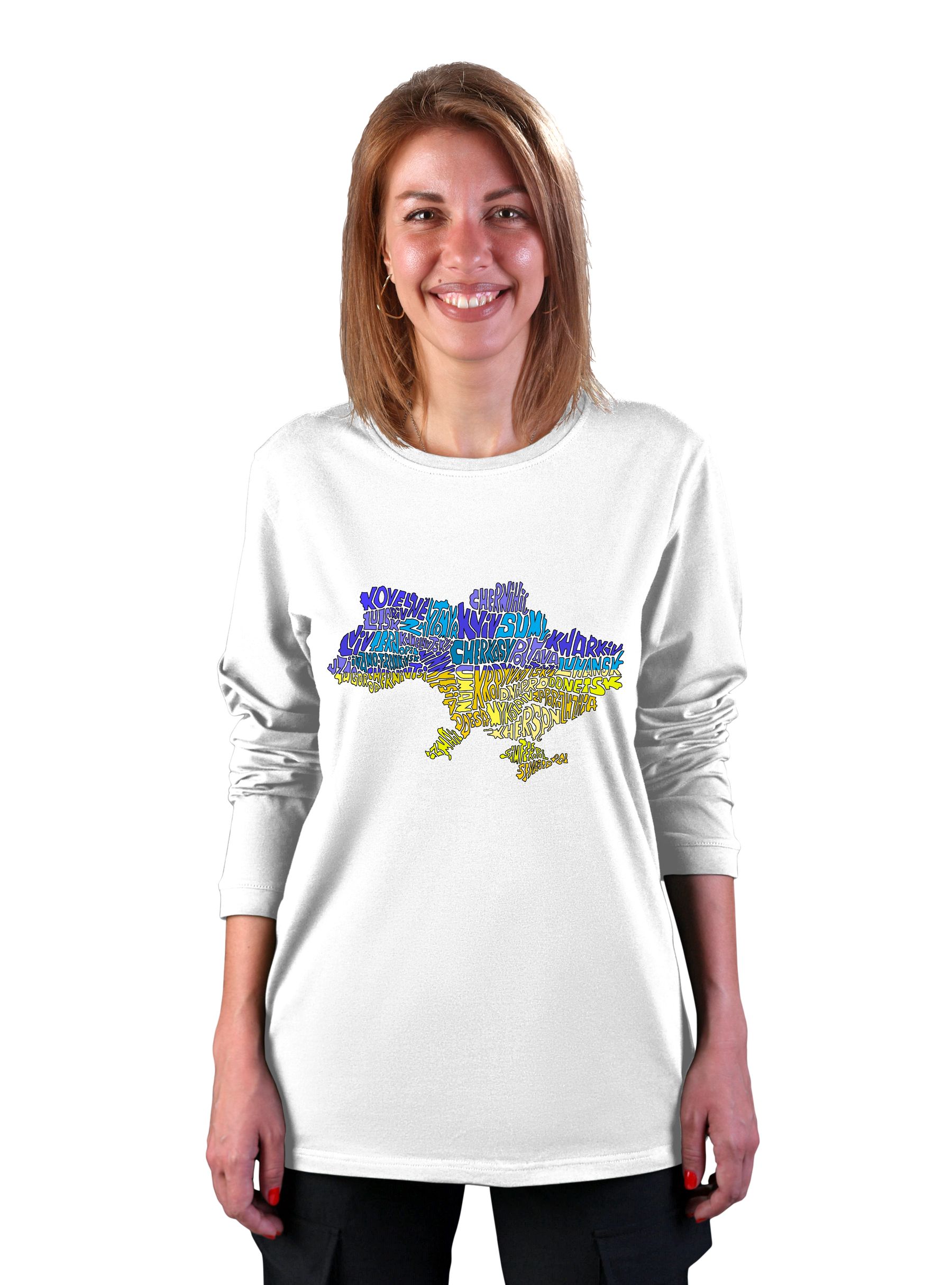 Футболка жіноча "Ukraine", довгий рукав