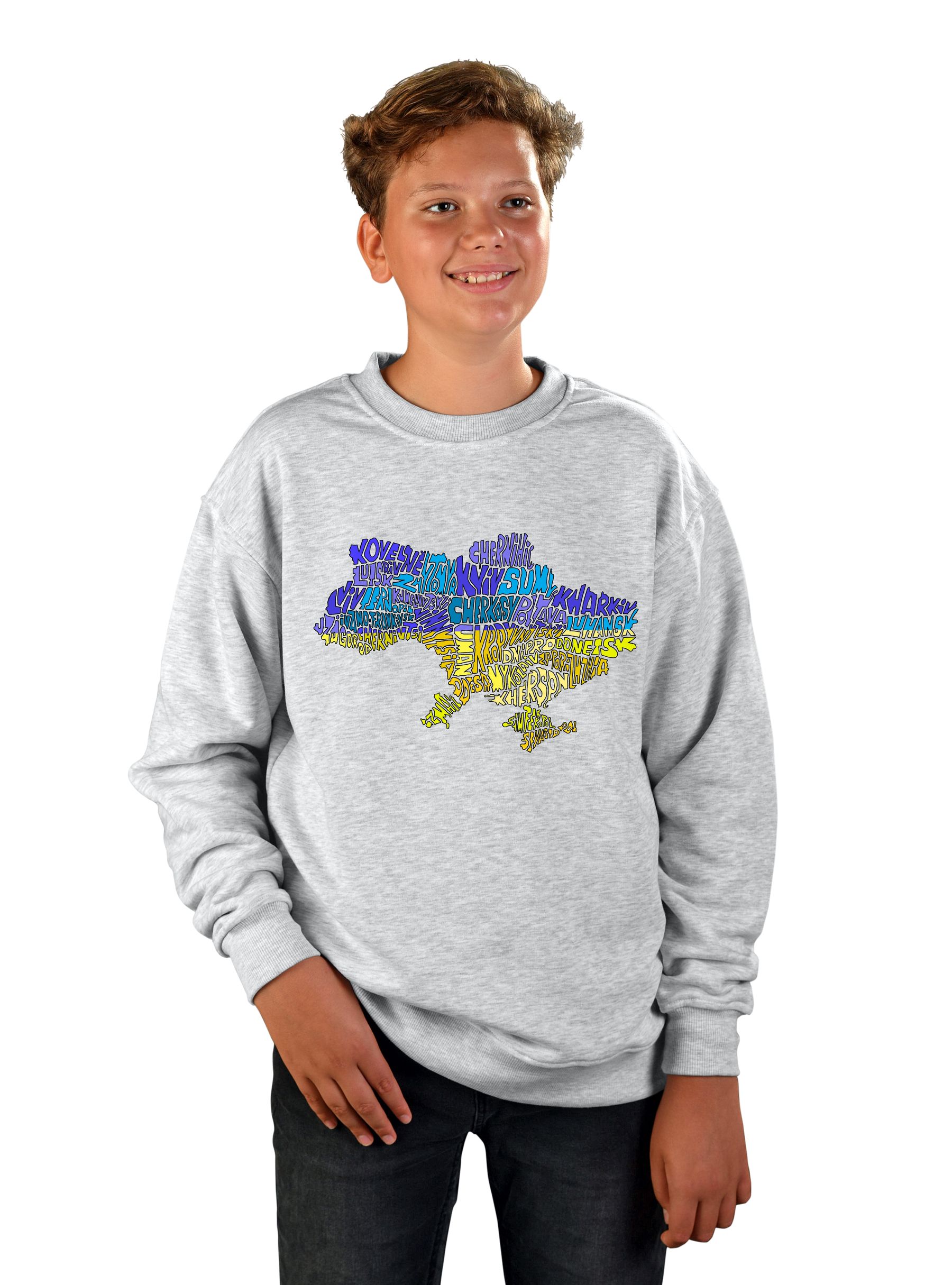 Світшот підлітковий для юнака "Ukraine"